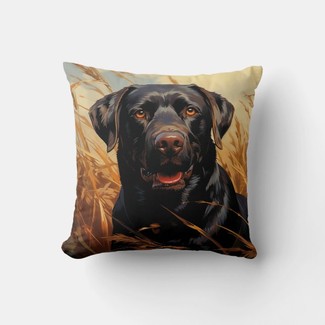 Almofada Chocolate Labrador Retriever (Frente)