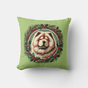 Almofada Chow Chow Café Cama de Natal