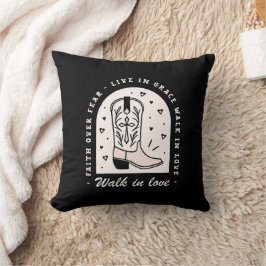 Almofada Christian Country Girl, fé religiosa, cita a cowgi