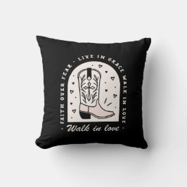 Almofada Christian Country Girl, fé religiosa, cita a cowgi