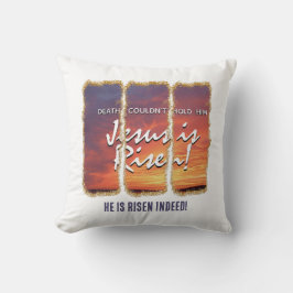 Almofada Christian Easter JESUS IS RISEN Custom Glitter