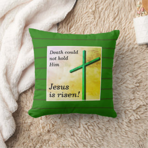 Almofada Christian JESUS ESTÁ NA Páscoa RISEN Cross