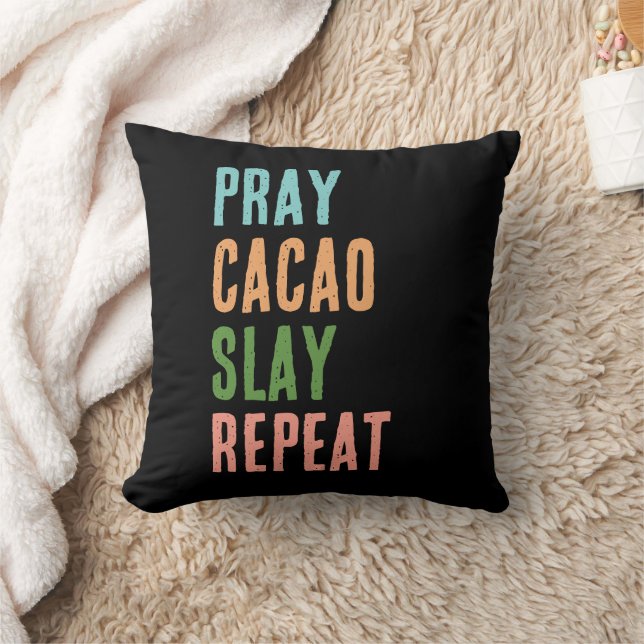 Almofada Christian PRAY CACAO SLAY REPEAY (Cobertor)