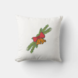 Almofada Christmas Bell Print with Pine & red bow wall art