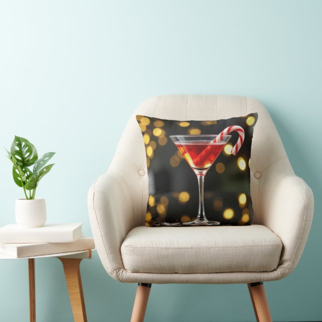 Almofada Christmas Candy Cane In a Cocktail (Cadeira)