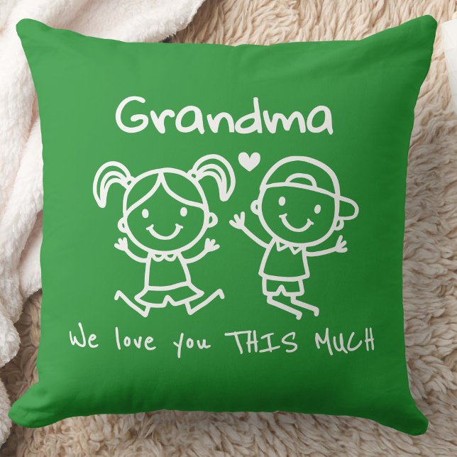 Almofada Christmas Love You Grandma Fun Graphic Gift (Criador carregado)