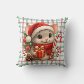 Almofada Christmas Mouse Throw Pillow