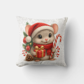 Almofada Christmas Mouse Throw Pillow
