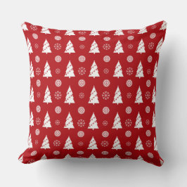 Almofada Christmas Pillow with Trees and Snowflakes