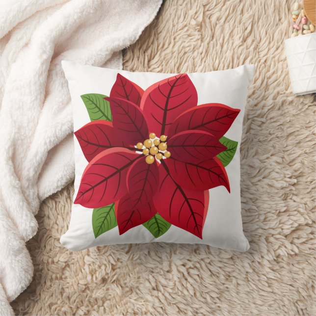Almofada Christmas Poinsettia (Cobertor)