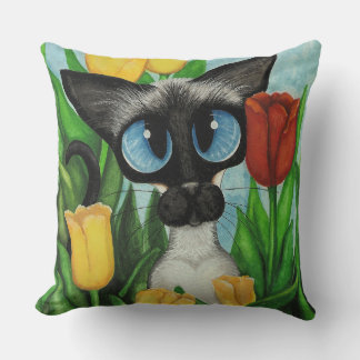 Almofada Christmas Snow Siamese Cat American MoJo Pillows