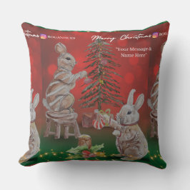 Almofada Christmas Theme Bunny Boganhues Artisanal Prints