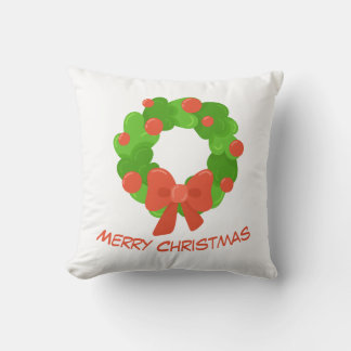Almofada Christmas Wreath Throw Pillow