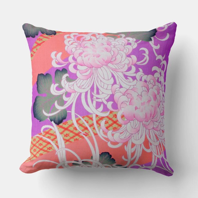 Almofada Chrysanthemum, Design japonês (Frente)