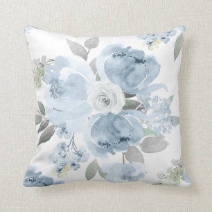 Almofada Chuva de Noiva de Casamento Azul Poeirento Floral