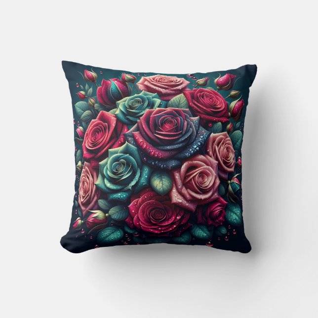 Almofada "Chuva Respiratória Soada Rose Bouquet" (Frente)