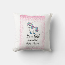 Chuveiro de bebê unicórnio cor-de-rosa água-tint