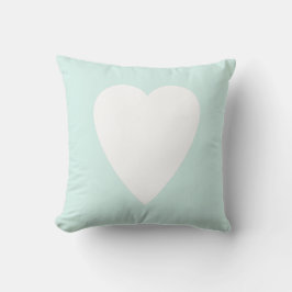 Almofada Ciano Design em Forma de Coração Pastel e Branco