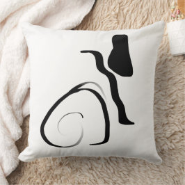 Almofada Ciclo de rotação: Abstrato preto e branco