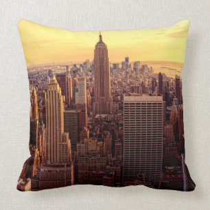 Almofada Cidade da skyline de New York com estado do