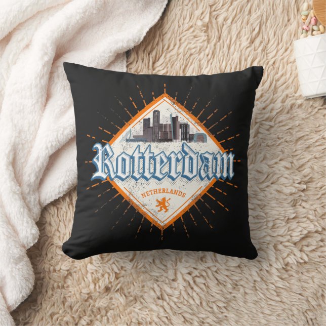 Almofada Cidade de Roterdão, Países Baixos Skyline - Holand (Cobertor)