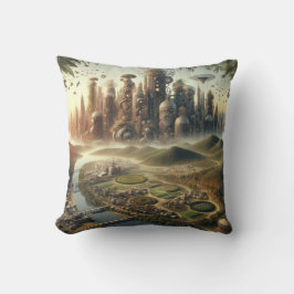 Almofada Cidade Fantasia do Jardim Steampunk