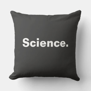 Almofada Ciência, uma palavra, design de minimalismo