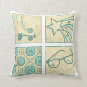 Almofada Cilindrada Rink Woodblock Desenhada por Chariklia 