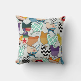 Almofada Cincinnati Chickens, ponto de prata