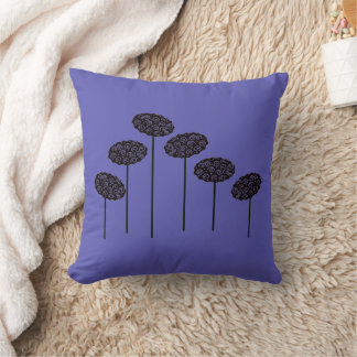 Almofada Cinco árvores no Travesseiro decorativo roxo