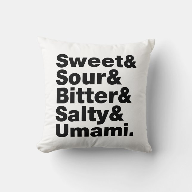 Almofada Cinco gostos básicos (Frente)