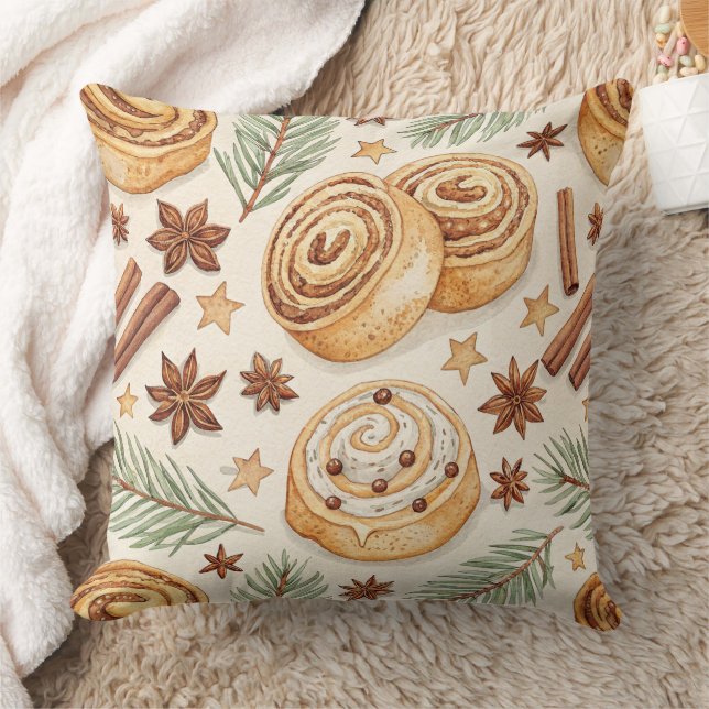 Almofada Cinnamon Rolls and Spices - Holiday Baking (Cobertor)