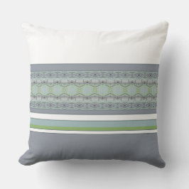 Almofada Cinza Azul e Branco