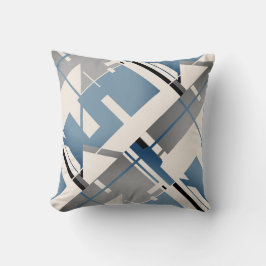 Almofada Cinza Azul Negra Azulejo Diagonal bege Preto MCM