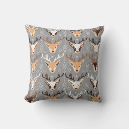 Almofada Cinza Beige Deers Scandinávia Decor de Natal