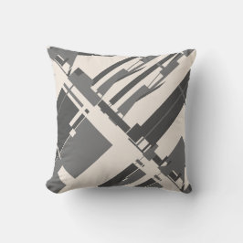 Almofada Cinza Carvões Beige Southwest Art Parecem Diagonai