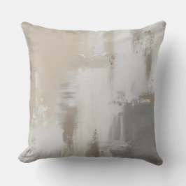 Almofada Cinza Contemporâneo Bege Branco Design Abstrato