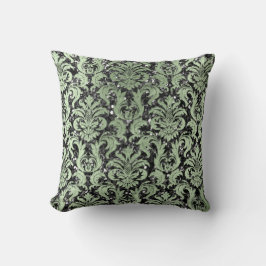 Almofada Cinza Damask Mint Green Cottage Sequer Glitter