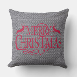 Almofada Cinza de Diamond Design de Feliz Natal