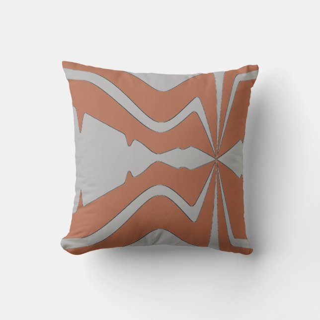 Almofada Cinza de luz grande Design de onda de som grande n (Frente)