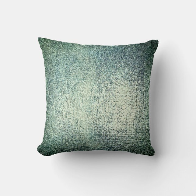 Almofada Cinza De Teal Verde De Prata Lente Metálica De Cal (Frente)