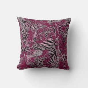 Almofada cinza de tigre-leopardo-avistado