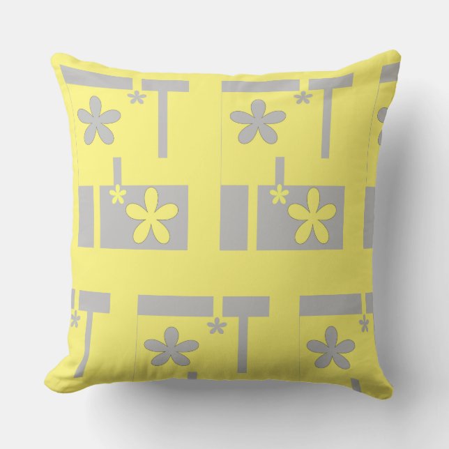 Almofada cinza e impressão amarelo 2021 (Frente)