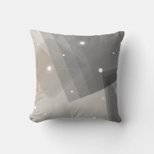 Almofada Cinza e Travesseiro decorativo de padrão geométr