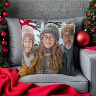 Almofada Cinza Elegante um flocos de neve