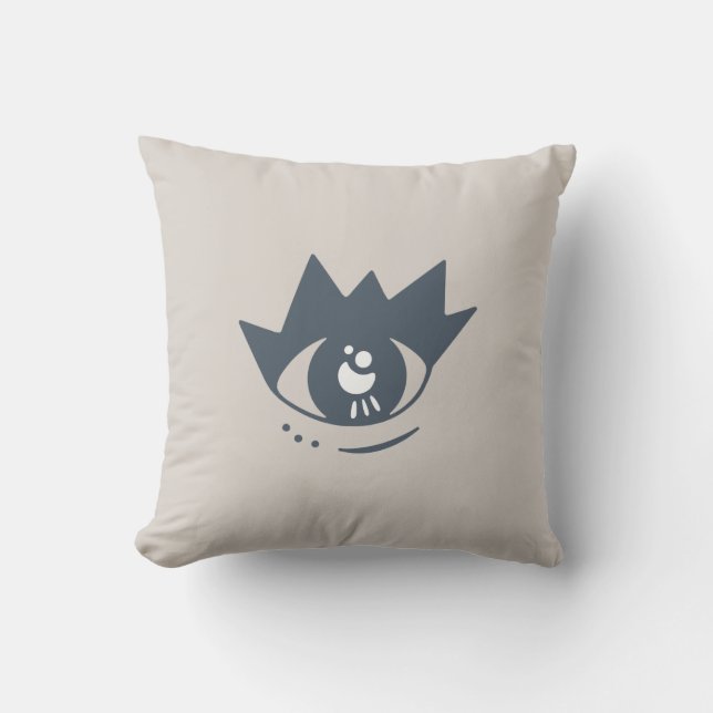 Almofada Cinza estética Travesseiro decorativo (Frente)