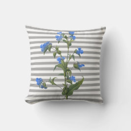 Almofada Cinza estriada travesseiro de duas faces azul