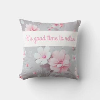 Almofada Cinza Floral