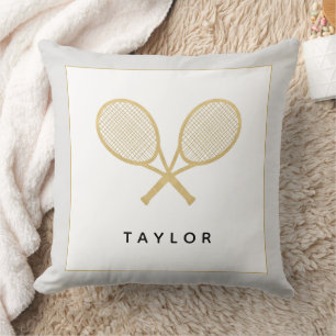 Almofada Cinza Gift Chic Dourado Nome Personalizado