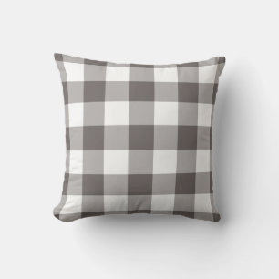 Almofada Cinza Gingham Pattern